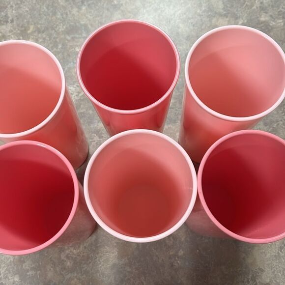 Set of Six Pink Tumblers - Picture 3 of 3